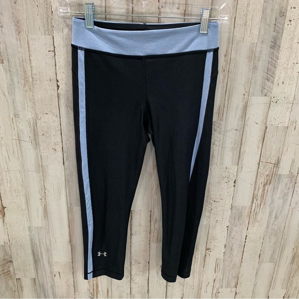 UNDER ARMOUR HeatGear Armour 18 Sport Capris 5634 Black Blue